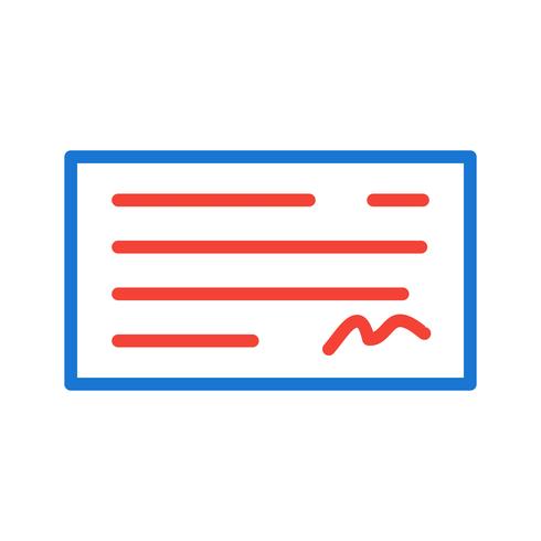 Cheque Icon Design vector