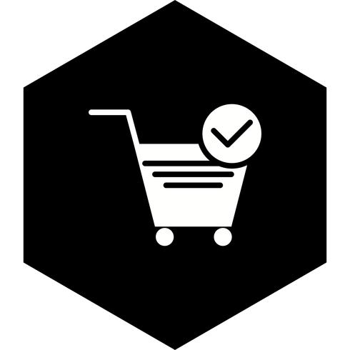 Verified Cart Items Icon Design vector