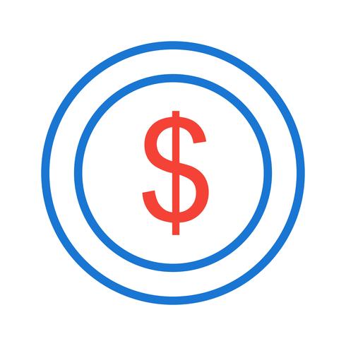 Dollars Coin Icon Design vector