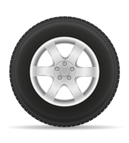 car wheel tire from the disk vector illustration