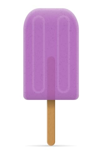 Helado de jugo congelado en la ilustración de vector de palo