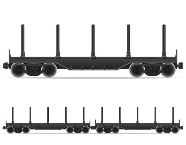 Ilustración de vector de tren vagón de tren