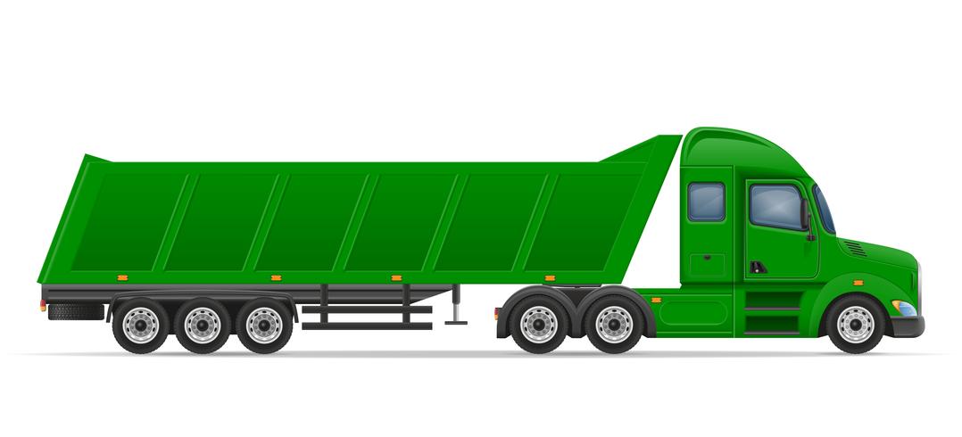 truck semi trailer for transportation of goods vector illustration