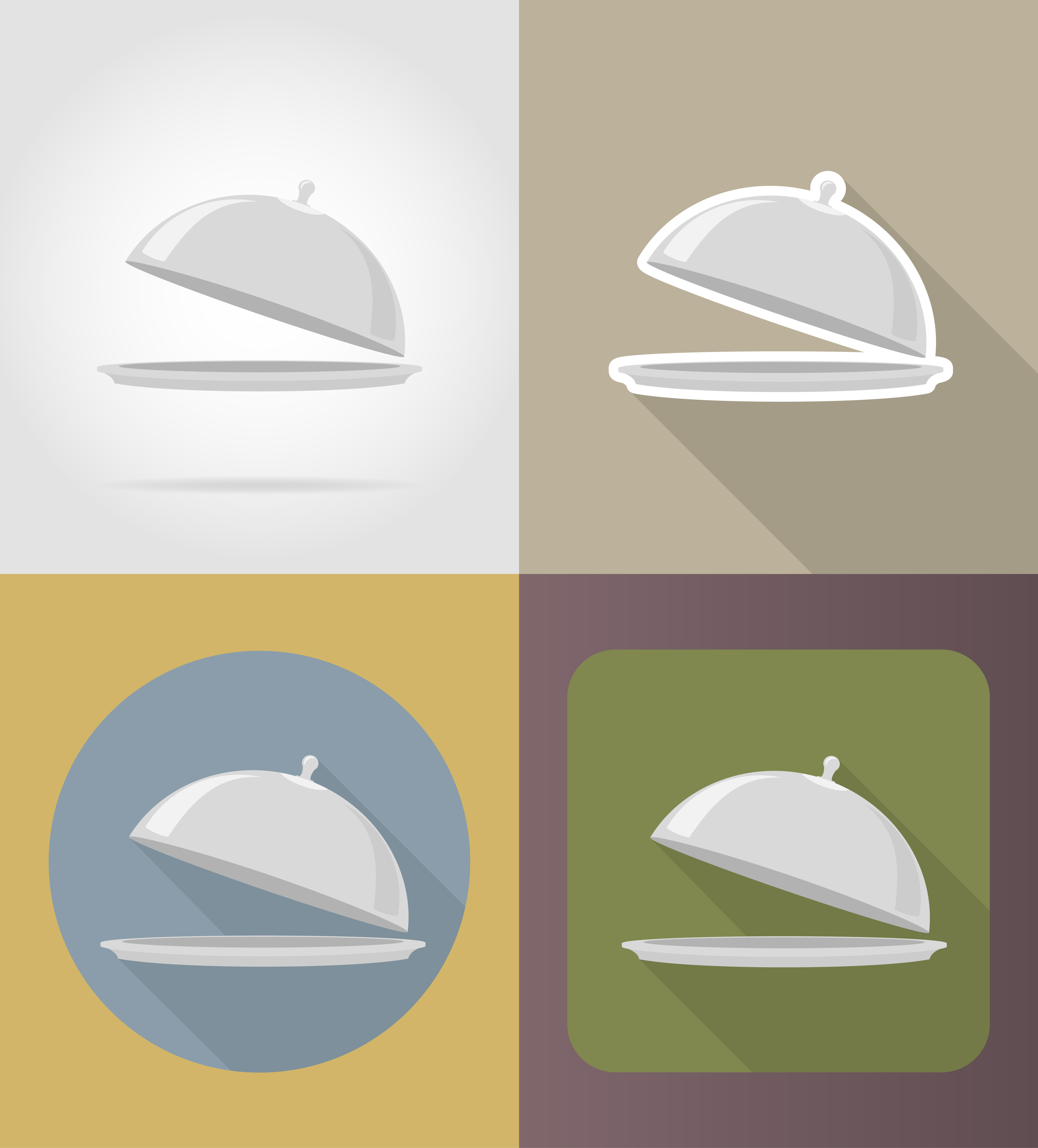 tray with lid objects and equipment for the food vector illustration