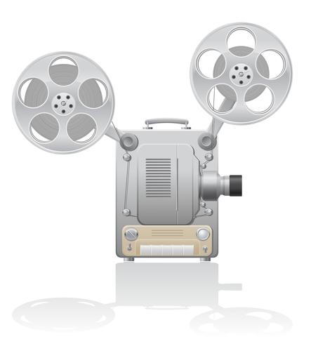 Ilustración de vector de proyector de cine