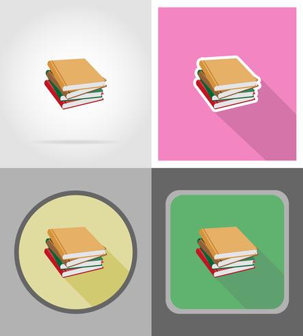 libro plano iconos vector illustration