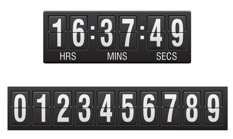 scoreboard countdown timer vector illustration