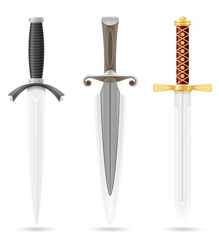 battle dagger medieval stock vector illustration