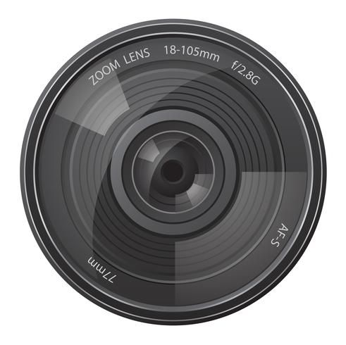 lens photo camera vector illustration