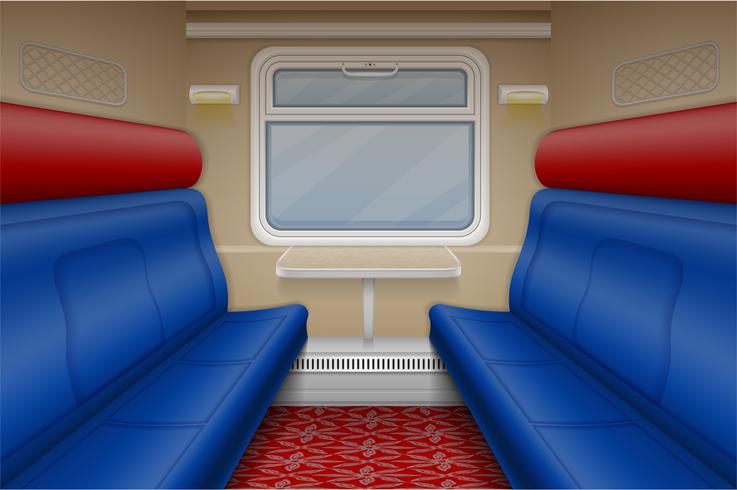 train compartment inside view vector