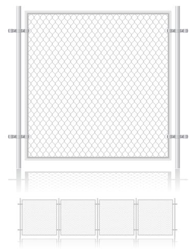 Wire mesh fence  vector