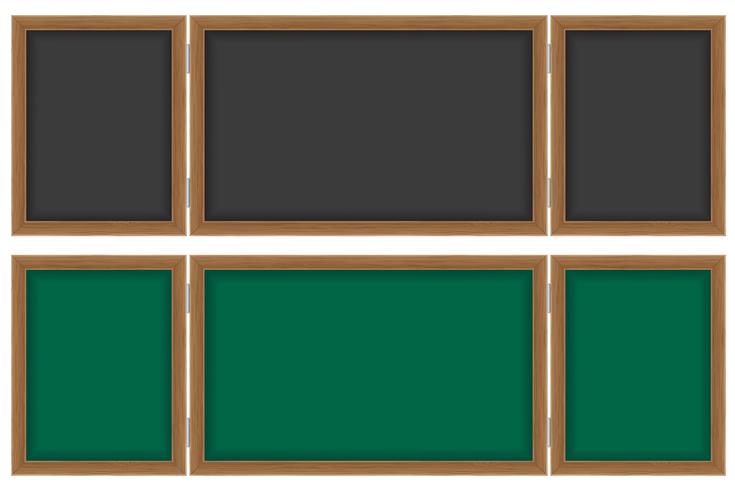 wooden school board for writing chalk vector illustration