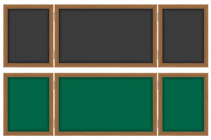 wooden school board for writing chalk vector illustration