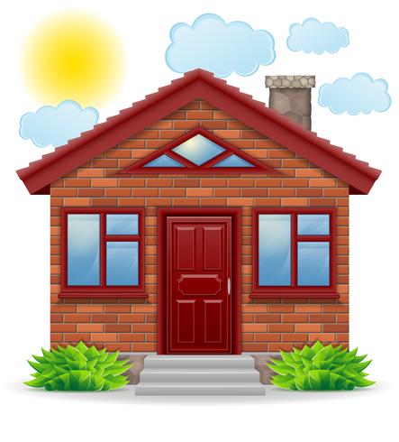 small country house vector illustration