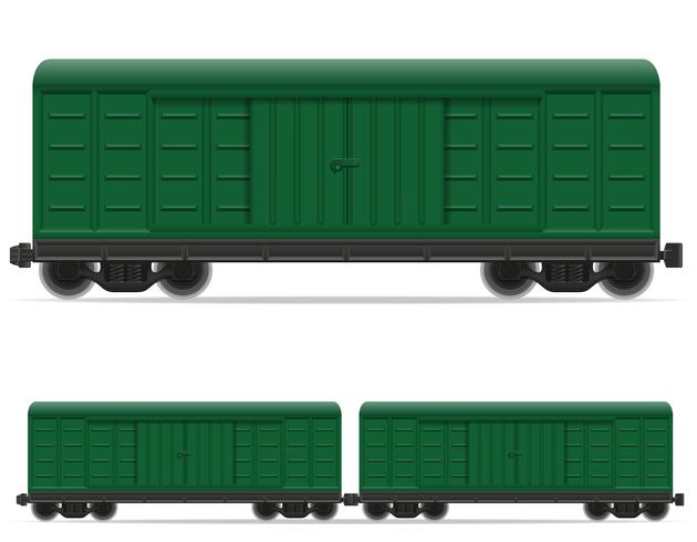 Ilustración de vector de tren vagón de tren