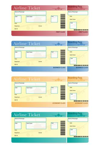 airline ticket vector illustration