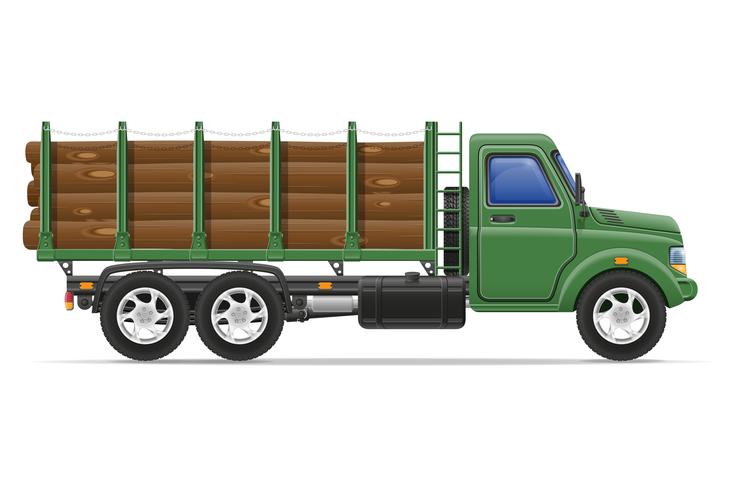 cargo truck delivery and transportation of construction materials concept vector illustration