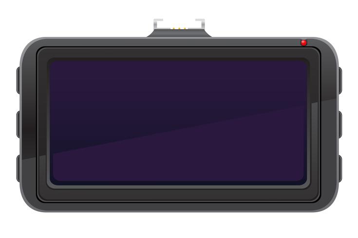 car recorder back view vector illustration