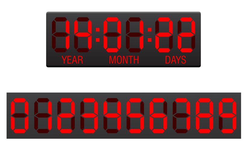 scoreboard digital countdown timer vector illustration