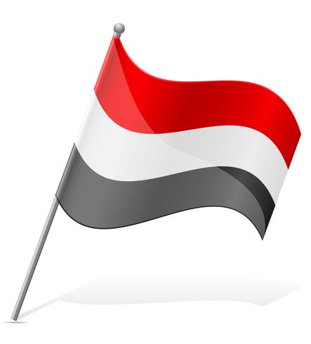 Bandera de Yemen ilustración vectorial vector