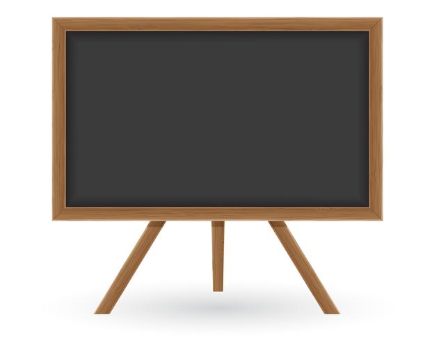 wooden school board for writing chalk vector illustration