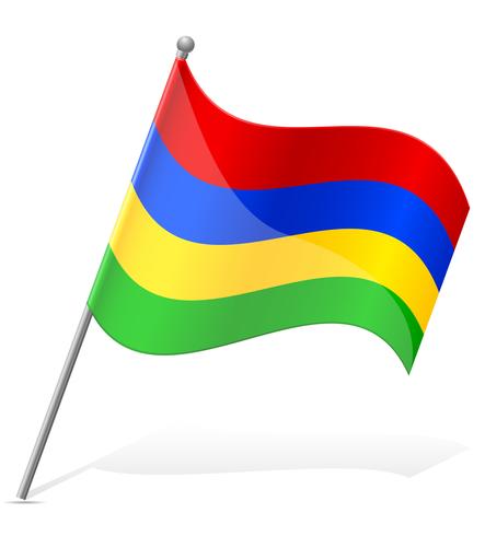 Bandera de ilustración vectorial de Mauricio vector