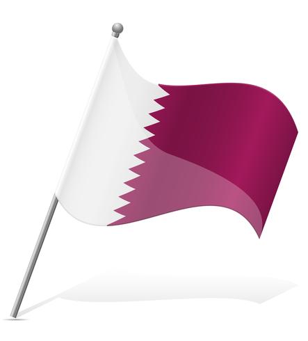 Bandera de ilustración vectorial de qatar vector