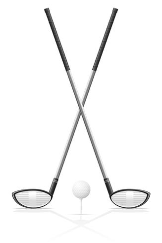 golf club and ball vector illustration