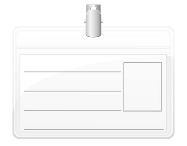 Ilustración de vector de tarjeta de identificación