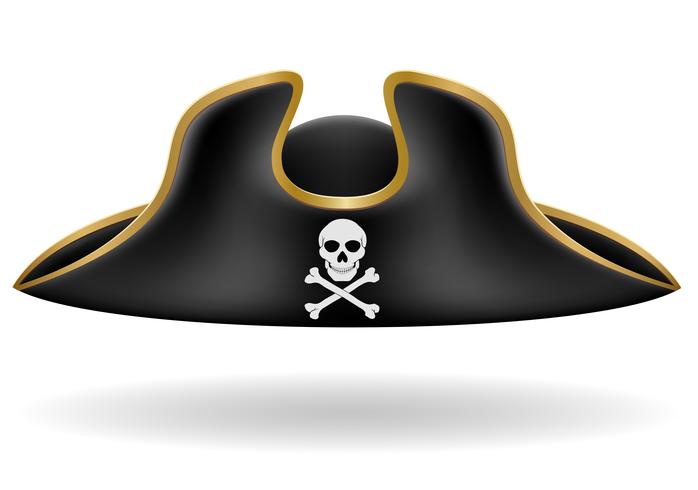 pirate hat tricorn vector illustration