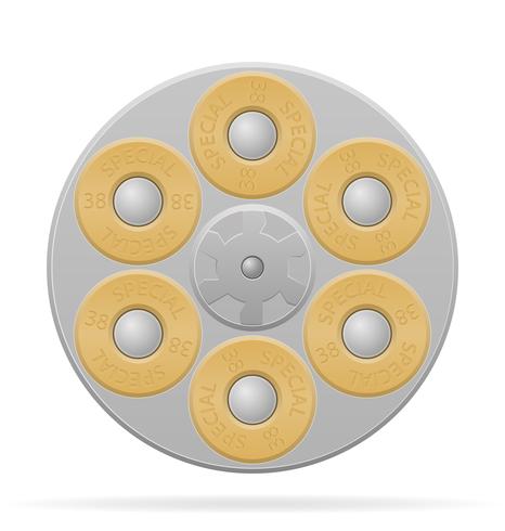 revolver cylinder vector illustration