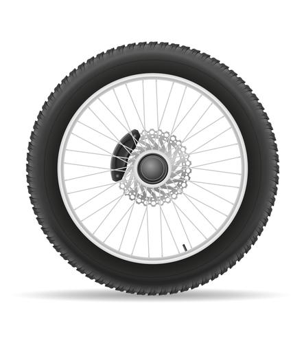 motorcycle wheel tire from the disk vector illustration