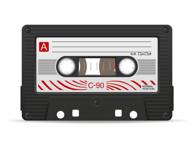 Ilustración de vector de cassette de audio