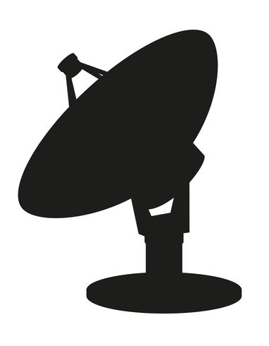 satellite dish black silhouette vector illustration