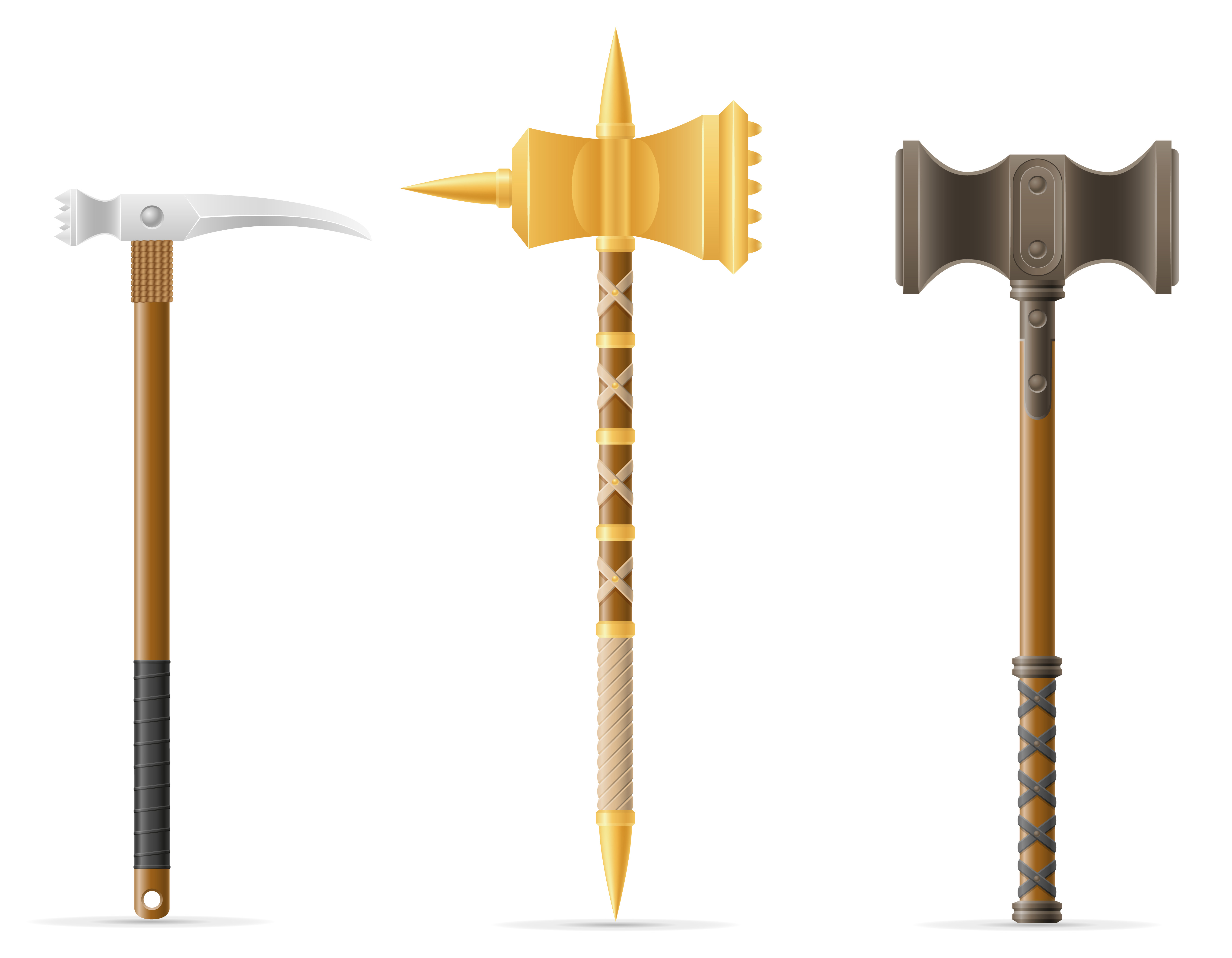 battle hammer medieval stock vector illustration 489113 - Download Free