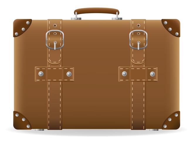 old suitcase for travel vector illustration