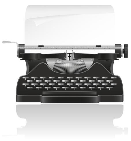 vieja máquina de escribir vector illustration