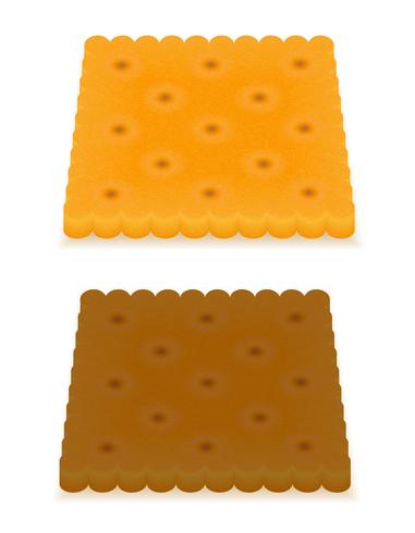 crispy biscuit cookie vector illustration