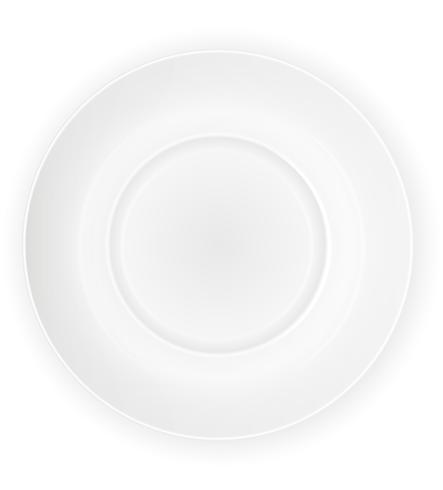 porcelain plate top view vector illustration