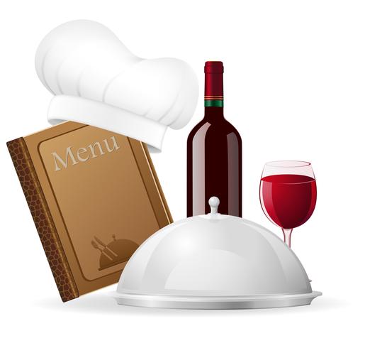 set icons for restaurant vector illustration