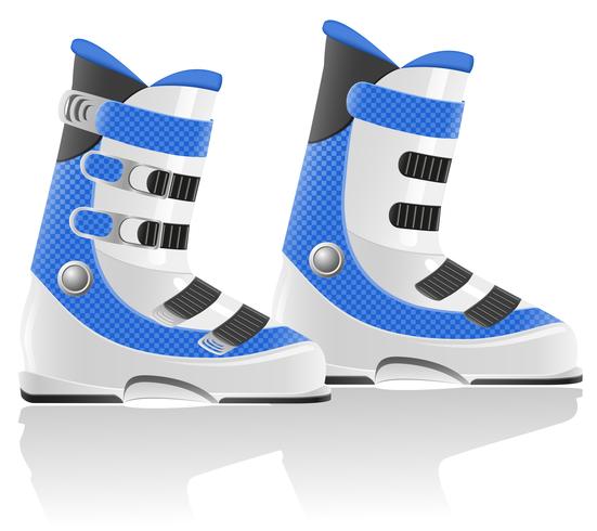 ski boots vector illustration