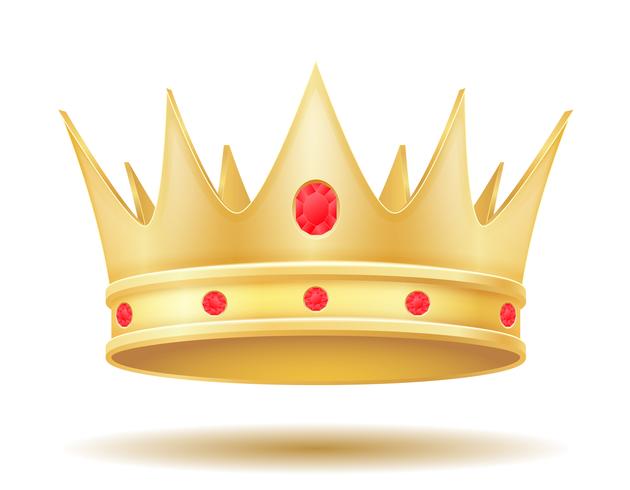 king royal golden crown vector illustration