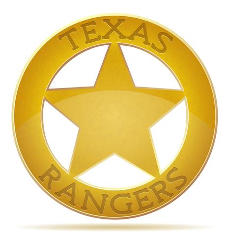 Ilustración de vector de estrella texas ranger