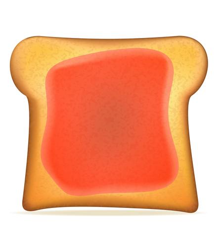 toast with jelly vector illustration