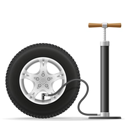 car hand air pump stock vector illustration