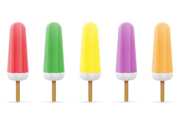 ice cream frozen juice on stick vector illustration