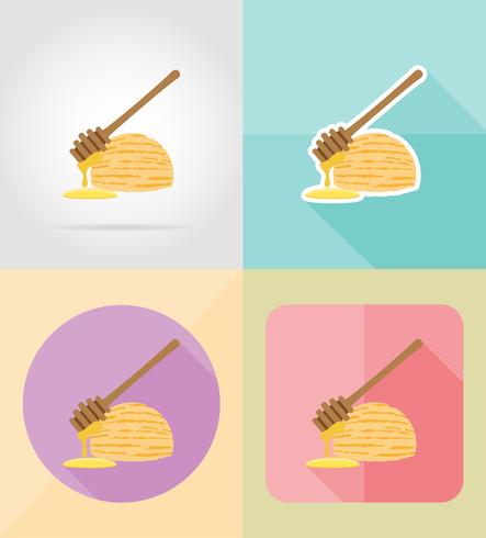 ice cream flat icons vector illustration