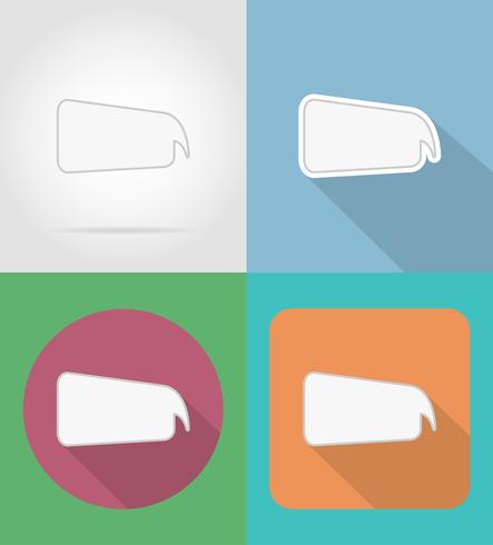 speech bubbles flat icons vector illustration