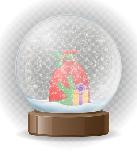 snow globe transparent vector illustration