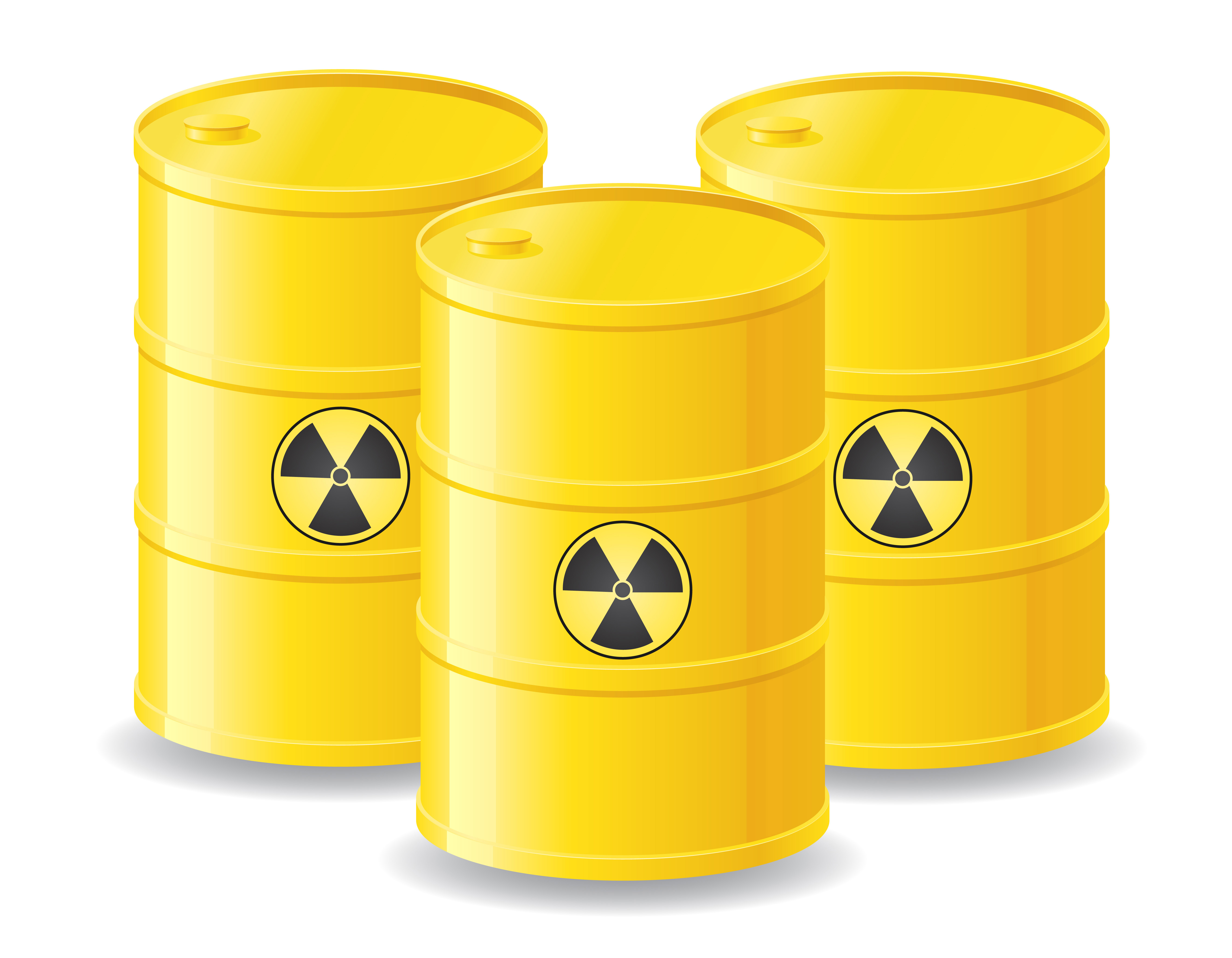 yellow barrels of radioactive waste vector illustration 489493 Vector